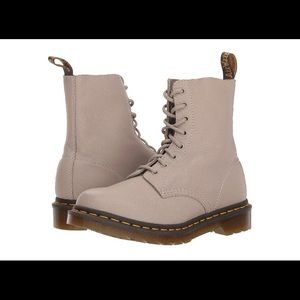 Doc Martens Pascal Virginia Taupe Leather Boots